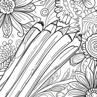 Kleurige Potloodtekening Kleurplaat | Potlood kleurplaat