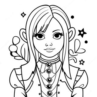 Gothic Emo Personage Kleurplaat | Emo kleurplaat