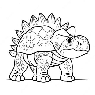 Ankylosaurus Kleurplaat | Ankylosaurus kleurplaat