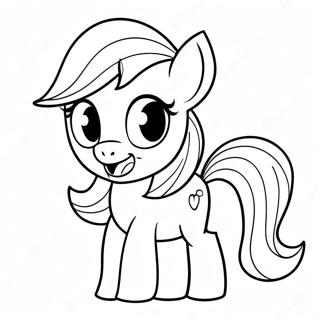 Applejack met een Heldere Glimlach Kleurplaat | Applejack kleurplaat