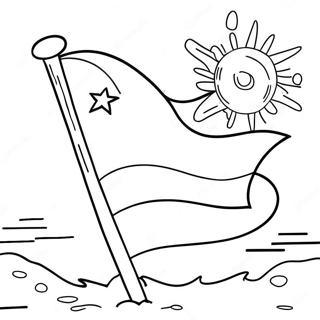 Chili Vlag Kleurplaat | Chili kleurplaat