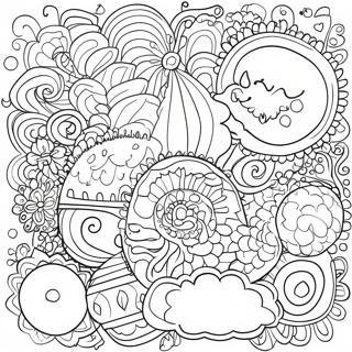 Doodle kleurplaat voor kinderen | Doodle kleurplaat