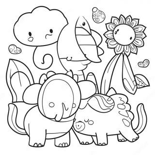 Speelse doodle dieren kleurplaat | Doodle kleurplaat