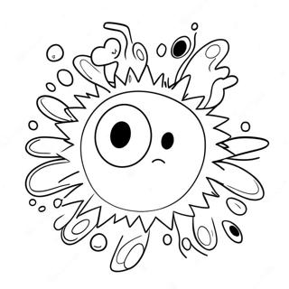 Bacterie Kleurplaat | Microbe kleurplaat
