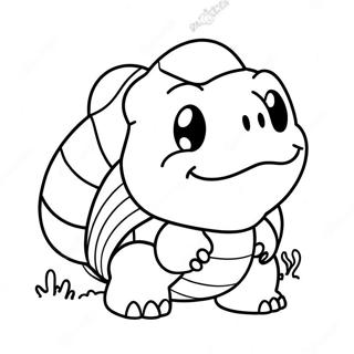Schattige Koopa Troopa met Schelp Kleurplaat | Koopa Troopa kleurplaat