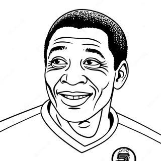 Pele Voetballegende Kleurplaat | Pele kleurplaat