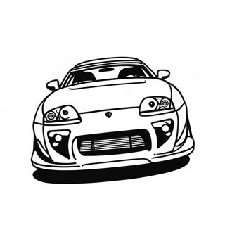 Supra Auto Kleurplaat | Supra kleurplaat