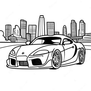 Supra Race Scène Kleurplaat | Supra kleurplaat