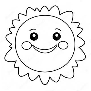 Blije Lachende Zon Kleurplaat | Vrolijk kleurplaat