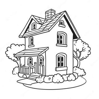 Charmant Dorp Huis Kleurplaat | Dorp kleurplaat