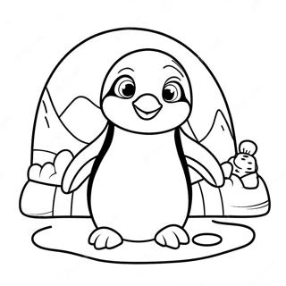 Schattige Pinguïn Voor Iglo Kleurplaat | Igluo kleurplaat