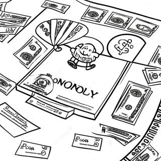Monopoly Geld Kleurplaat | Monopoly kleurplaat