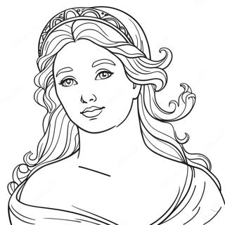 Kleurplaat van Aphrodite | Aphrodite kleurplaat