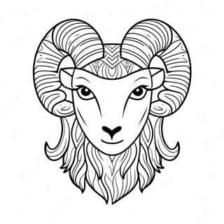 Ram Hoofd Kleurplaat | Ram kleurplaat