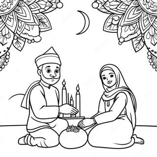Eid Viering Kleurplaat | Eid kleurplaat