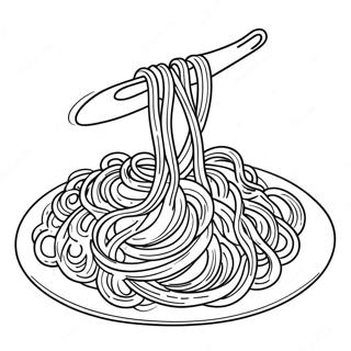 Heerlijke Spaghetti Kleurplaat | Pasta kleurplaat