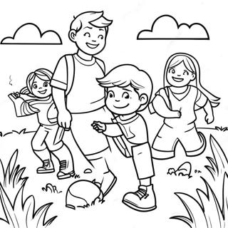 Velddag Leuke Activiteiten Kleurplaat | Velddag kleurplaat