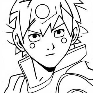 Minato met Rasengan Kleurplaat | Minato kleurplaat