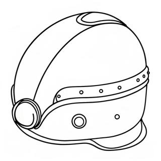 Kleurige Avontuurlijke Helm Kleurplaat | Helm kleurplaat