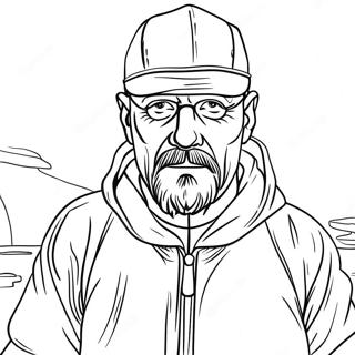 Walter White in Hazmat Pak Kleurplaat | Breaking Bad kleurplaat