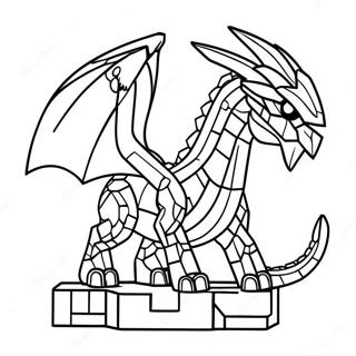 Minecraft Ender Dragon Kleurplaat | Minecraft Eind Draak kleurplaat