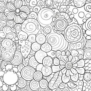 Polka Dot Patronen Kleurplaat | Polka Dot kleurplaat