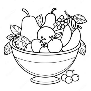 Fruitkom Kleurplaat | Fruitkom kleurplaat