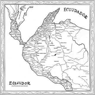 Ecuador Kaart Kleurplaat | Ecuador kleurplaat
