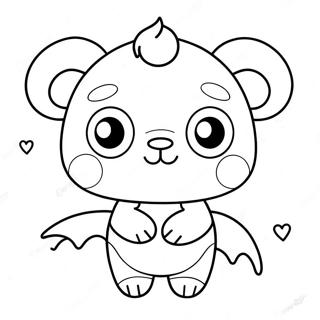 Kleurplaat van een Schattig Pupla Personage | Pupla kleurplaat