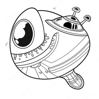 Alien Ruimteschip Kleurplaat | Alien vs Predator kleurplaat