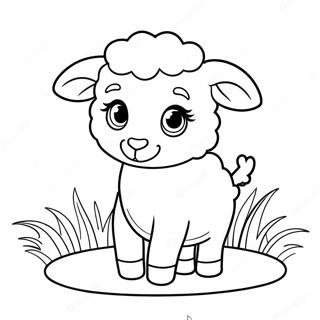 Schattig Baby Schaap Kleurplaat | Schapen kleurplaat
