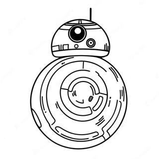 BB8 in een Galactisch Avontuur Kleurplaat | BB8 kleurplaat