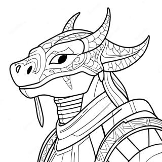 Skyrim Dragonborn Kleurplaat | Skyrim kleurplaat