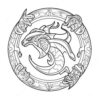 Skyrim Logo Kleurplaat | Skyrim kleurplaat