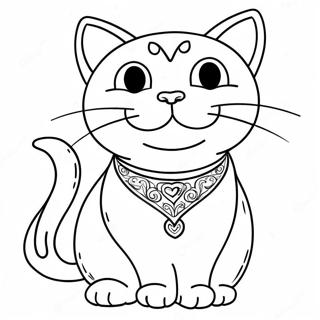 Kleurplaat van een Sassy Kat met Attitude | Sassy kleurplaat