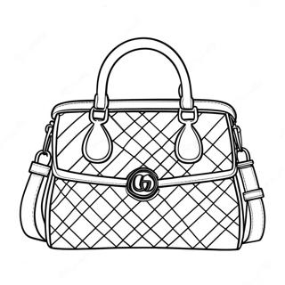 Stijlvolle Gucci Handtas Kleurplaat | Gucci kleurplaat