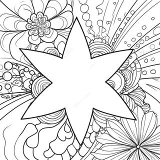 Kleurige Sterren van de Galaxie Kleurplaat | Galaxy Celestial kleurplaat