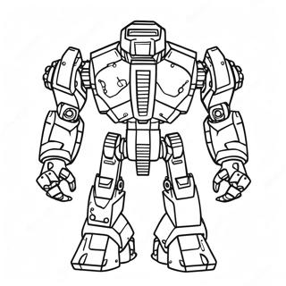 Fierce Oorlogsrobots Kleurplaat | Oorlog Robots kleurplaat