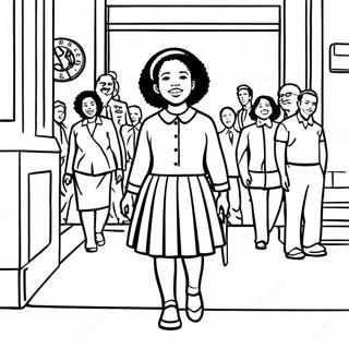 Ruby Bridges Kleurplaten