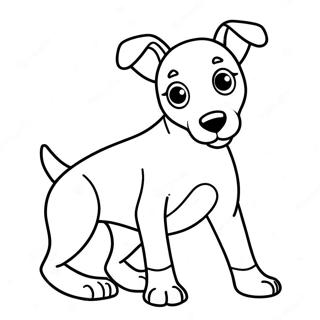Speelse Doberman Puppy Kleurplaat | Doberman kleurplaat
