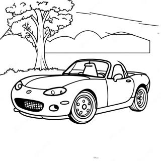 Miata Sportwagen Kleurplaat | Miata kleurplaat