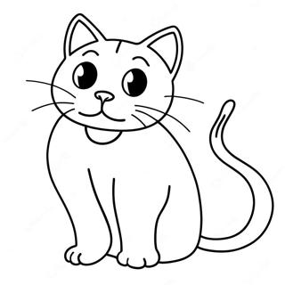 Speelse Siamese kat kleurplaat | Siamese Kat kleurplaat