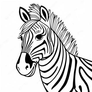Zebra strepen kleurplaat | Zebra kleurplaat