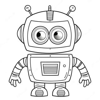 Vriendelijke Rob de Robot Kleurplaat | Rob de Robot kleurplaat
