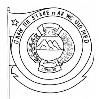 Vlag van Utah Kleurplaat | Utah kleurplaat