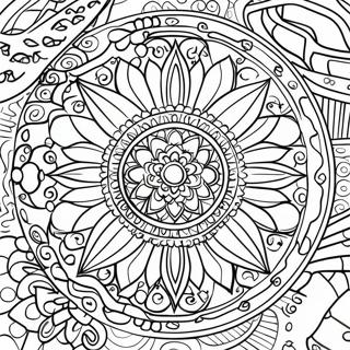 Angstverlichting Mandala Kleurplaat | Angst kleurplaat