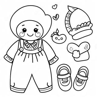 Schattige babykleding kleurplaat | Kleding kleurplaat