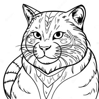 Wilde Kat Kleurplaat | Wilde Kat kleurplaat