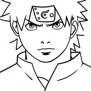 Kleurplaat van Sasuke uit Naruto | Sasuke Naruto kleurplaat