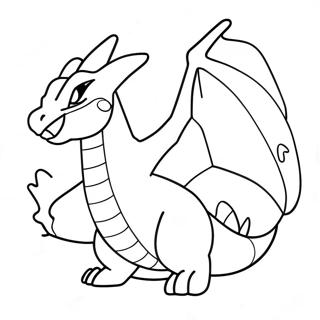 Charizard Vliegende Kleurplaat | Mega Pokemon kleurplaat